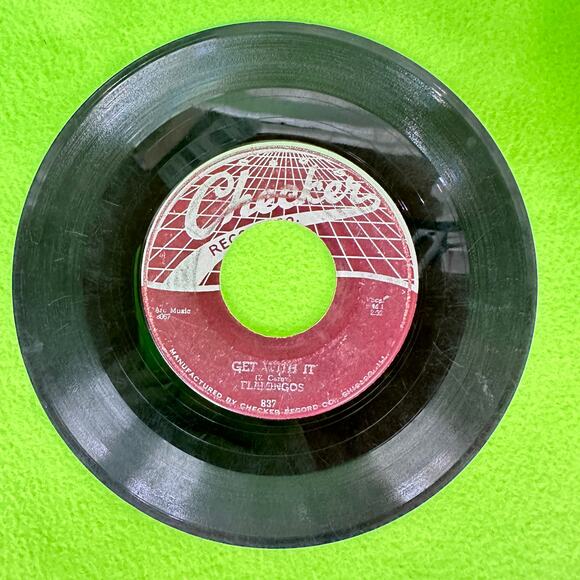 Flamingos - Get‎ With It  A Kiss From Your Lips - Doo Wop - 45rpm Checker Record - Picture 6 of 8